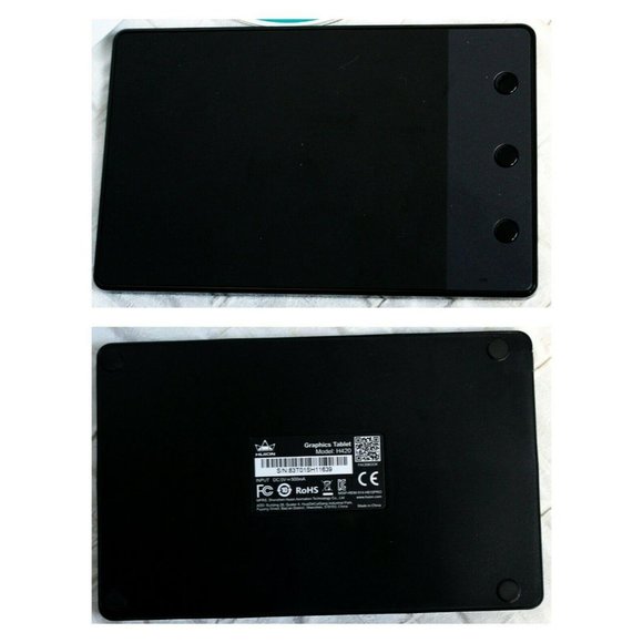Huion H420 Black USB Drawing Graphic Pen Tablet Gray Felt Carrying Case Signing - Picture 3 of 12